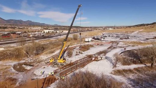 Wells & West Commercial General Contractors Colorado Springs Client Bridge Setting