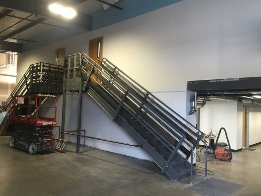 Wells & West Commercial General Contractors Colorado Springs Client D49 Warehouse Mezzanine Interior Remodel