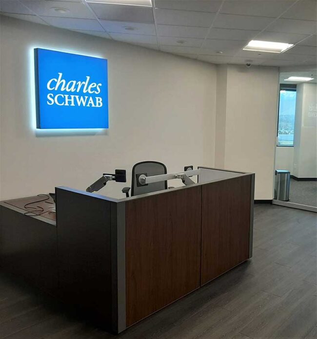 Wells & West Commercial General Contractors Colorado Springs Client Charles Schwab Tenant Improvement Design Bid Build Office
