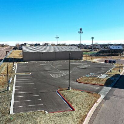 Sand Creek High School Parking Lot Wells & West General Contractors