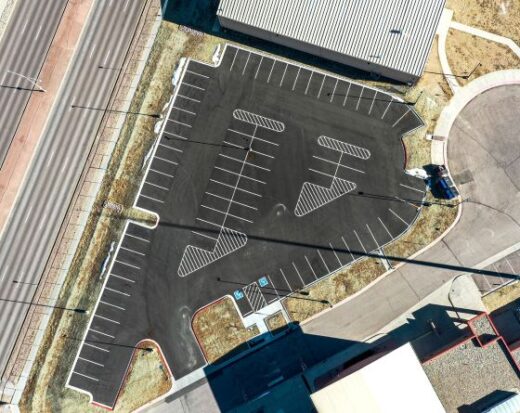 Sand Creek High School Parking Lot Wells & West General Contractors