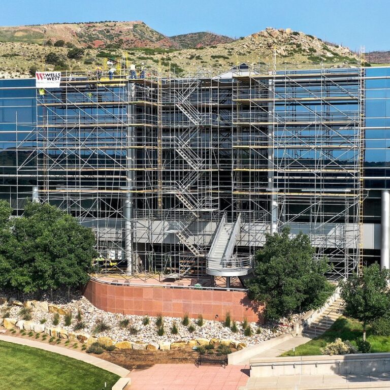 Curtain Wall Scaffold Wells & West General Contractors
