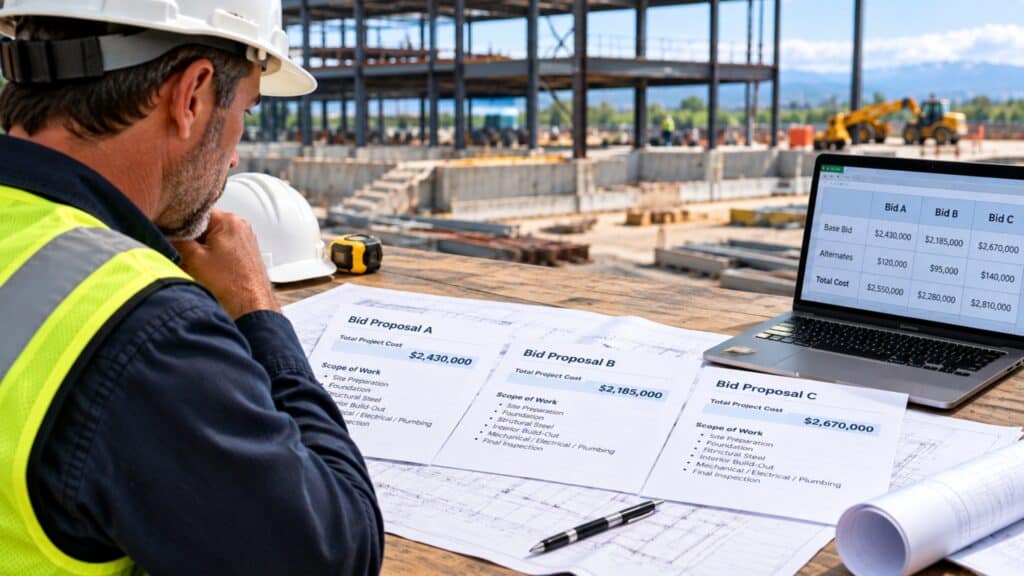 compare commercial construction bids